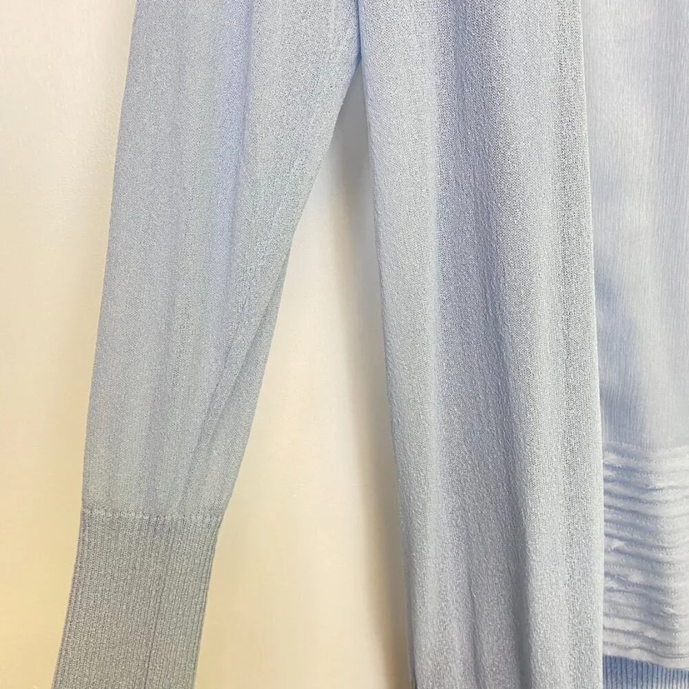 Eileen Fisher Blue Two Piece Set Silk Tank and Cardigan
